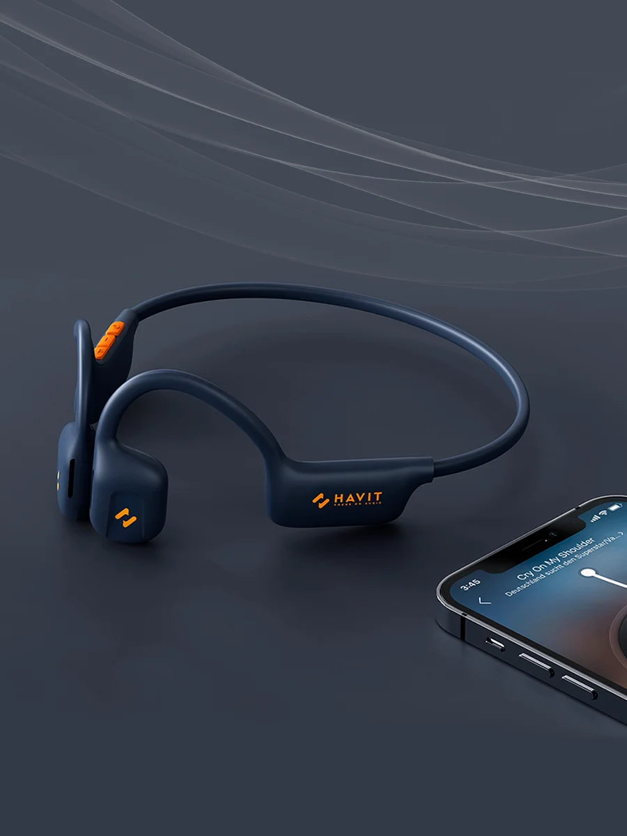 Синий наушники беспроводные HAVIT Freego1 Air Blue
