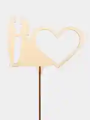 Топпер деревянный "Любовь/Love", для торта, букета