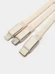 Бежевый универсальная зарядка кабель, 3 в 1, usb type-c iphone