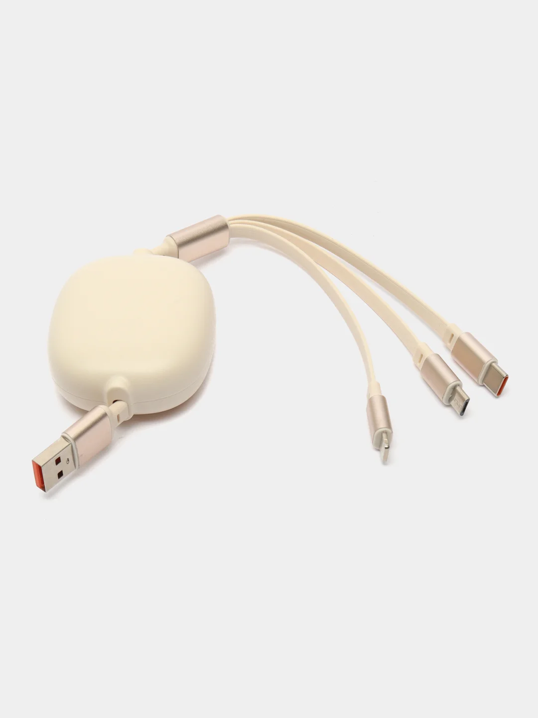 Бежевый универсальная зарядка кабель, 3 в 1, usb type-c iphone