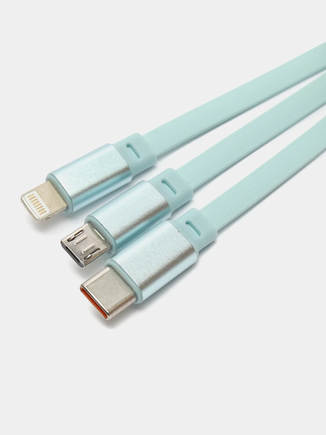 Голубой универсальная зарядка кабель, 3 в 1, usb type-c iphone