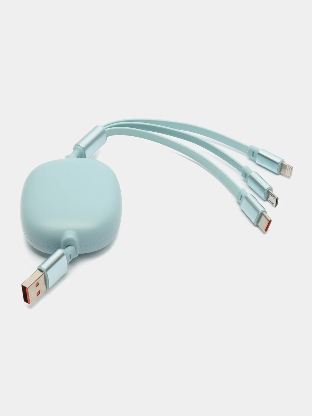 Голубой универсальная зарядка кабель, 3 в 1, usb type-c iphone