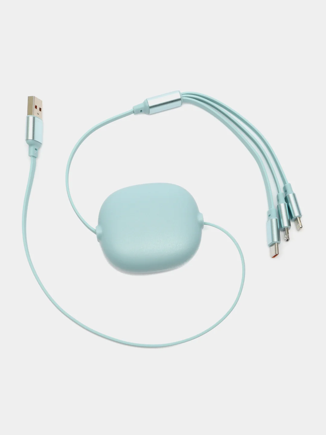 Голубой универсальная зарядка кабель, 3 в 1, usb type-c iphone