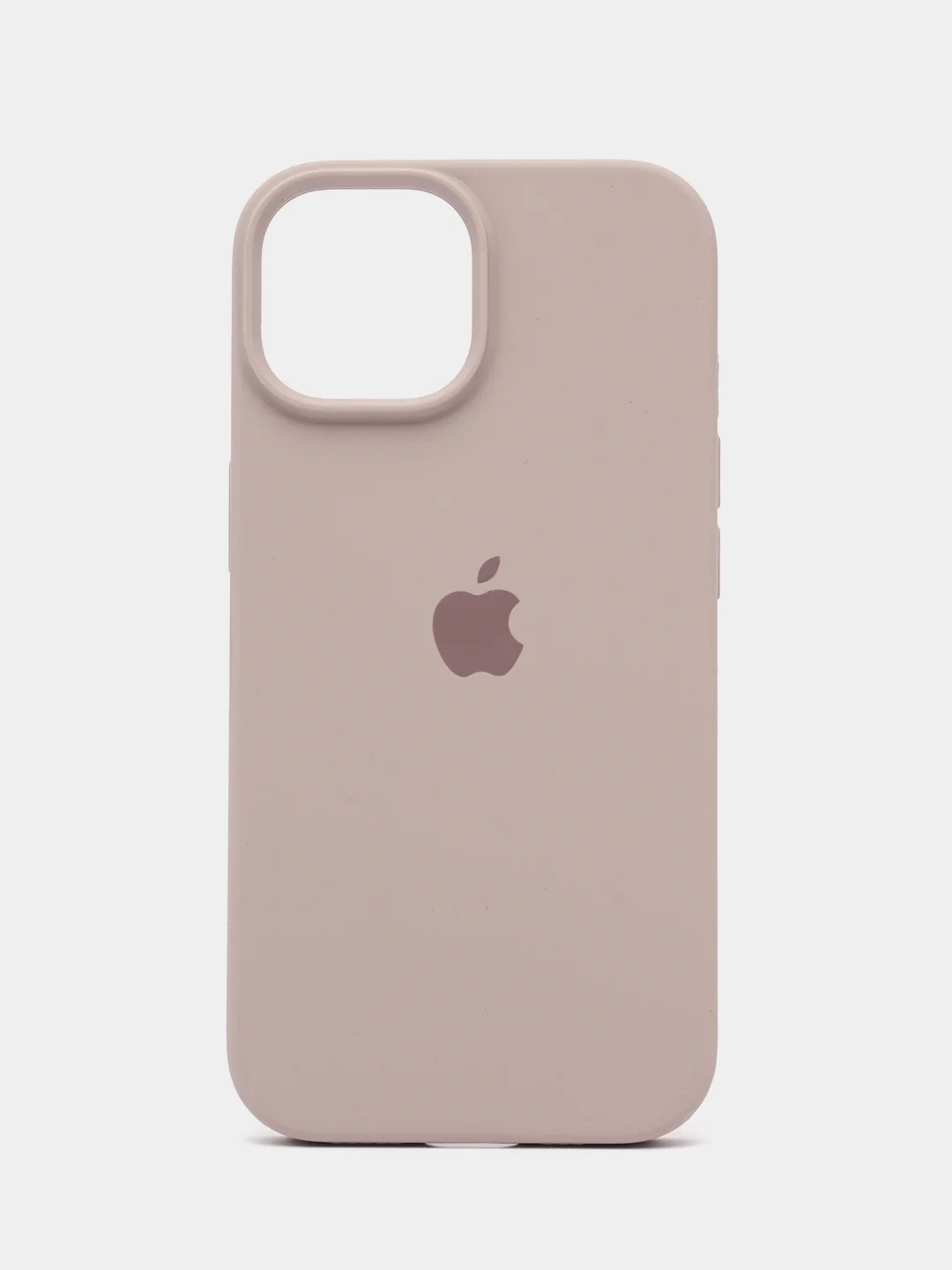 Бежевый меланж iphone 15, Айфон 15 чехол матовый Silicone case объёмный с принтом для iPhone 15