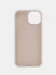 Белый iphone 15, Айфон 15 чехол матовый Silicone case объёмный с принтом для iPhone 15