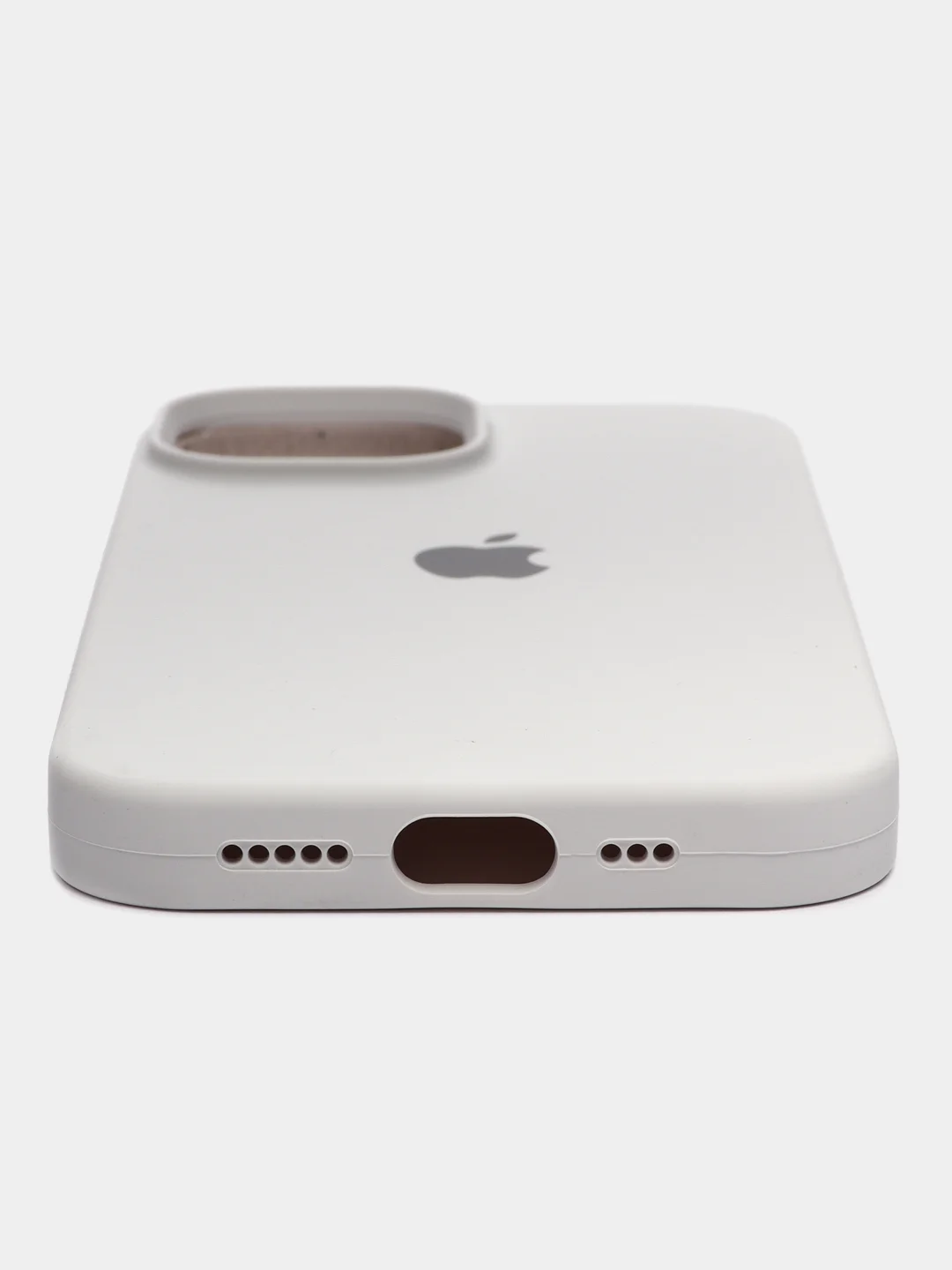 Белый iphone 15, Айфон 15 чехол матовый Silicone case объёмный с принтом для iPhone 15