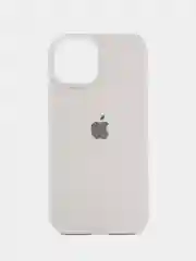 Белый iphone 15, Айфон 15 чехол матовый Silicone case объёмный с принтом для iPhone 15