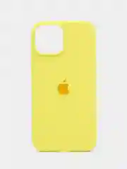 Желтый iphone 15, Айфон 15 чехол матовый Silicone case объёмный с принтом для iPhone 15