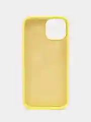 Желтый iphone 15, Айфон 15 чехол матовый Silicone case объёмный с принтом для iPhone 15