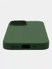 Зеленый iphone 15, Айфон 15 чехол матовый Silicone case объёмный с принтом для iPhone 15
