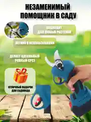 Секатор садовый аккумуляторный в кейсе, 2 АКБ в комплекте
