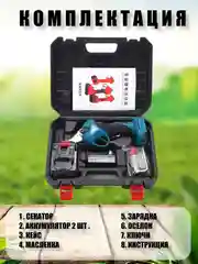 Секатор садовый аккумуляторный в кейсе, 2 АКБ в комплекте