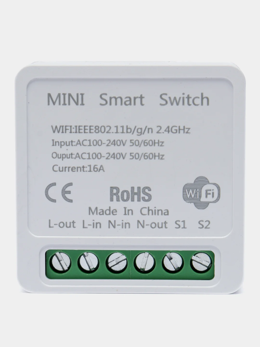 Умное реле мини Wi-Fi 16А