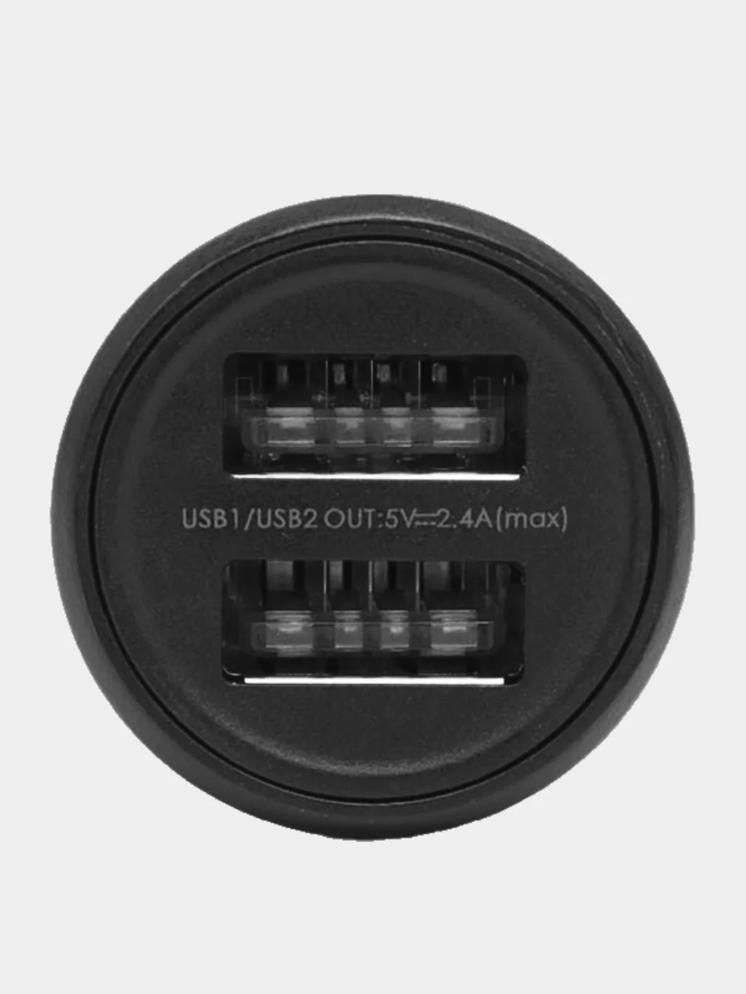Автомобильное зарядное устройство в прикуриватель USB+USB, быстрая зарядка, 2.4А, 12-24 Вт