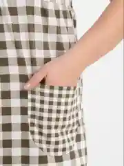 Оливковый платье женское из хлопка, большие размеры