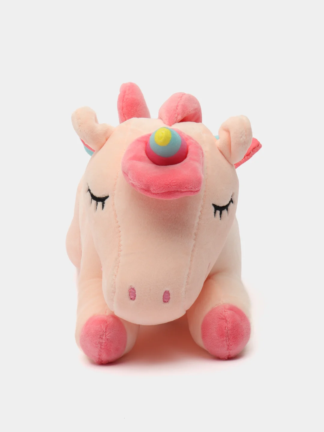 Розовый мягкая игрушка "Единорог" (Unicorn), белый и розовый, 30 см / Плюшевая игрушка "Единорог"