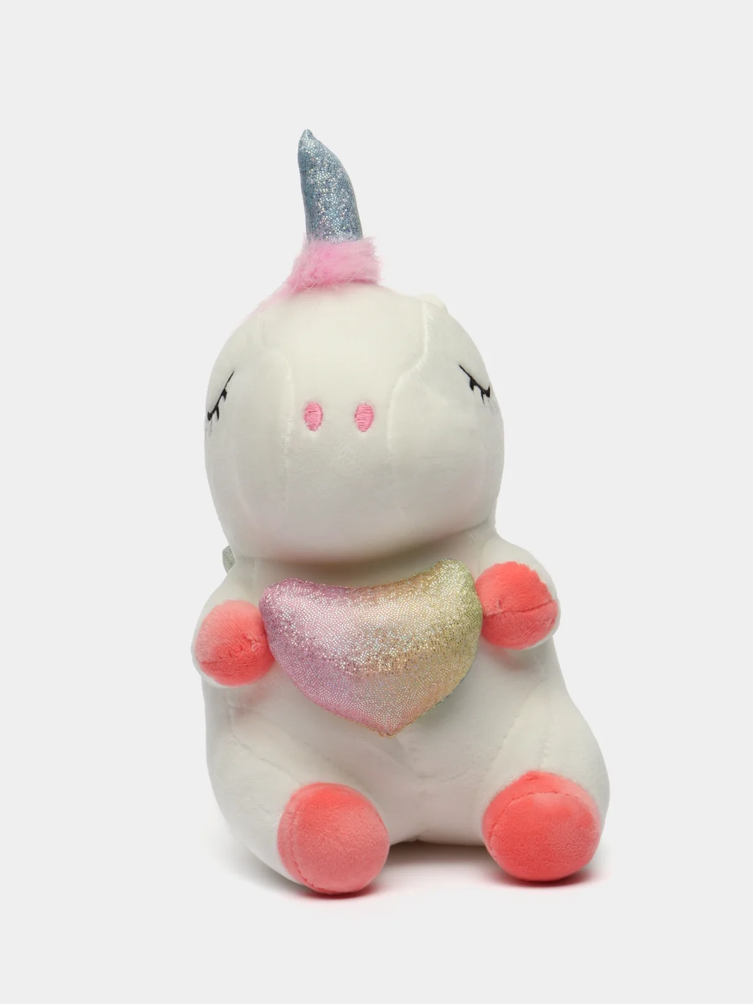 Розовый мягкая игрушка "Единорог", Unicorn, белый, 25 см, плюшевая игрушка "Единорог. Единорожка"