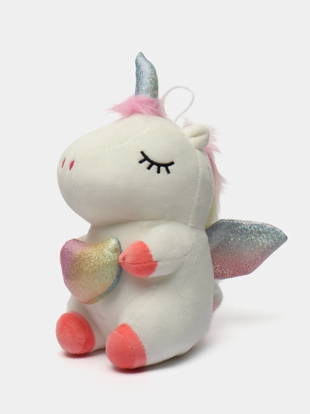 Розовый мягкая игрушка "Единорог", Unicorn, белый, 25 см, плюшевая игрушка "Единорог. Единорожка"