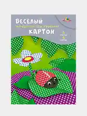 Цветной картон Апплика "Веселый", двусторонний, А4, 6 листов, 6 цветов, 2 штуки