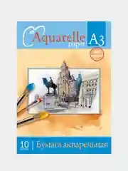 Бумага для акварели Апплика, А3, 10 листов, 180 г/м2, 2 штуки