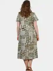 Хаки платье женское, хлопок, большие размеры