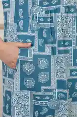 Бирюзовый платье женское, хлопок, большие размеры