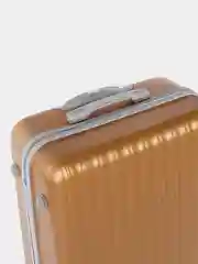 Бронзовый чемодан на колесах, дорожный, пластиковый, с кодовым замком