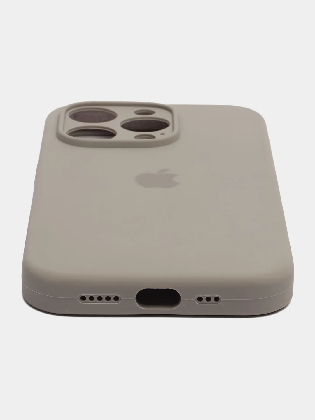 Серый силиконовый чехол для iPhone X 11 12 13 14 15 Pro Max