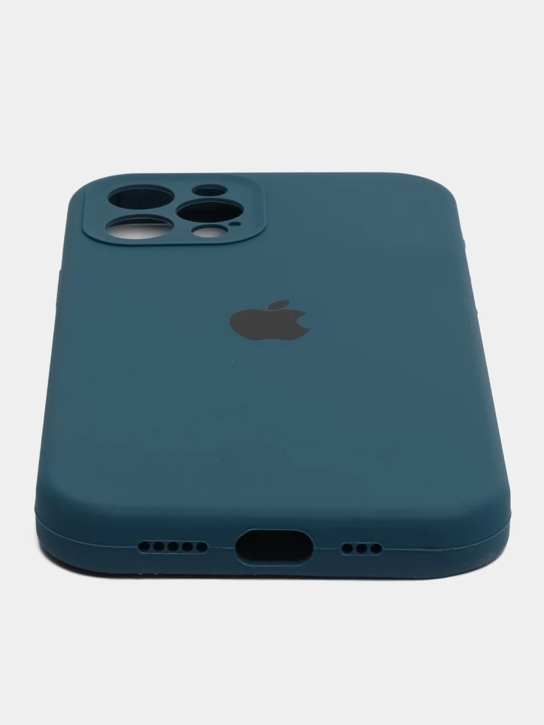Синий меланж силиконовый чехол для iPhone X 11 12 13 14 15 Pro Max