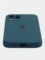 Синий меланж силиконовый чехол для iPhone X 11 12 13 14 15 Pro Max