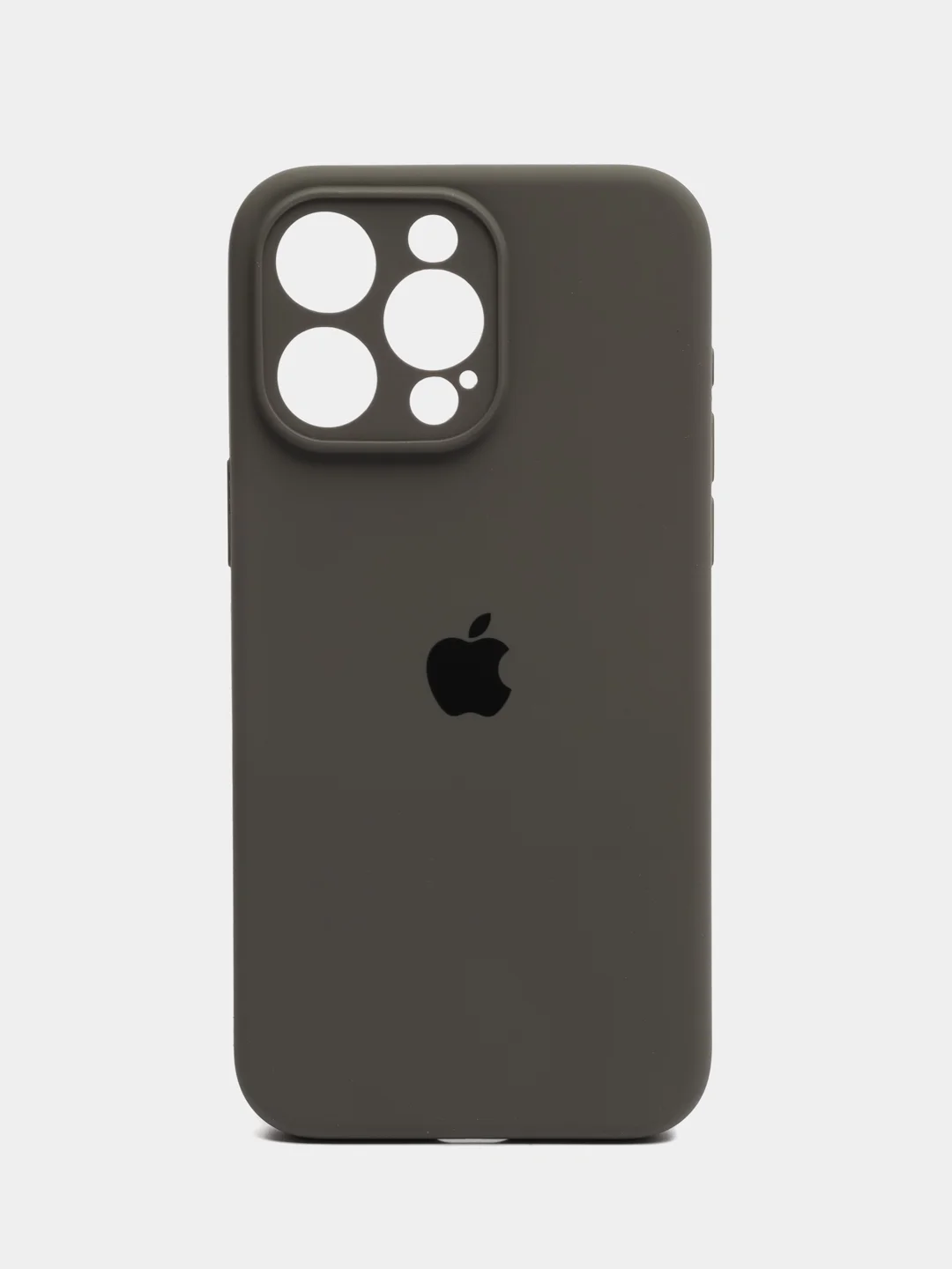 Тёмно-серый силиконовый чехол для iPhone X 11 12 13 14 15 Pro Max