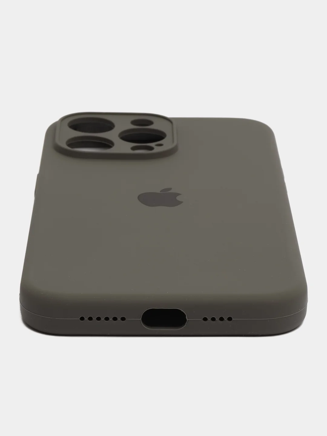 Тёмно-серый силиконовый чехол для iPhone X 11 12 13 14 15 Pro Max