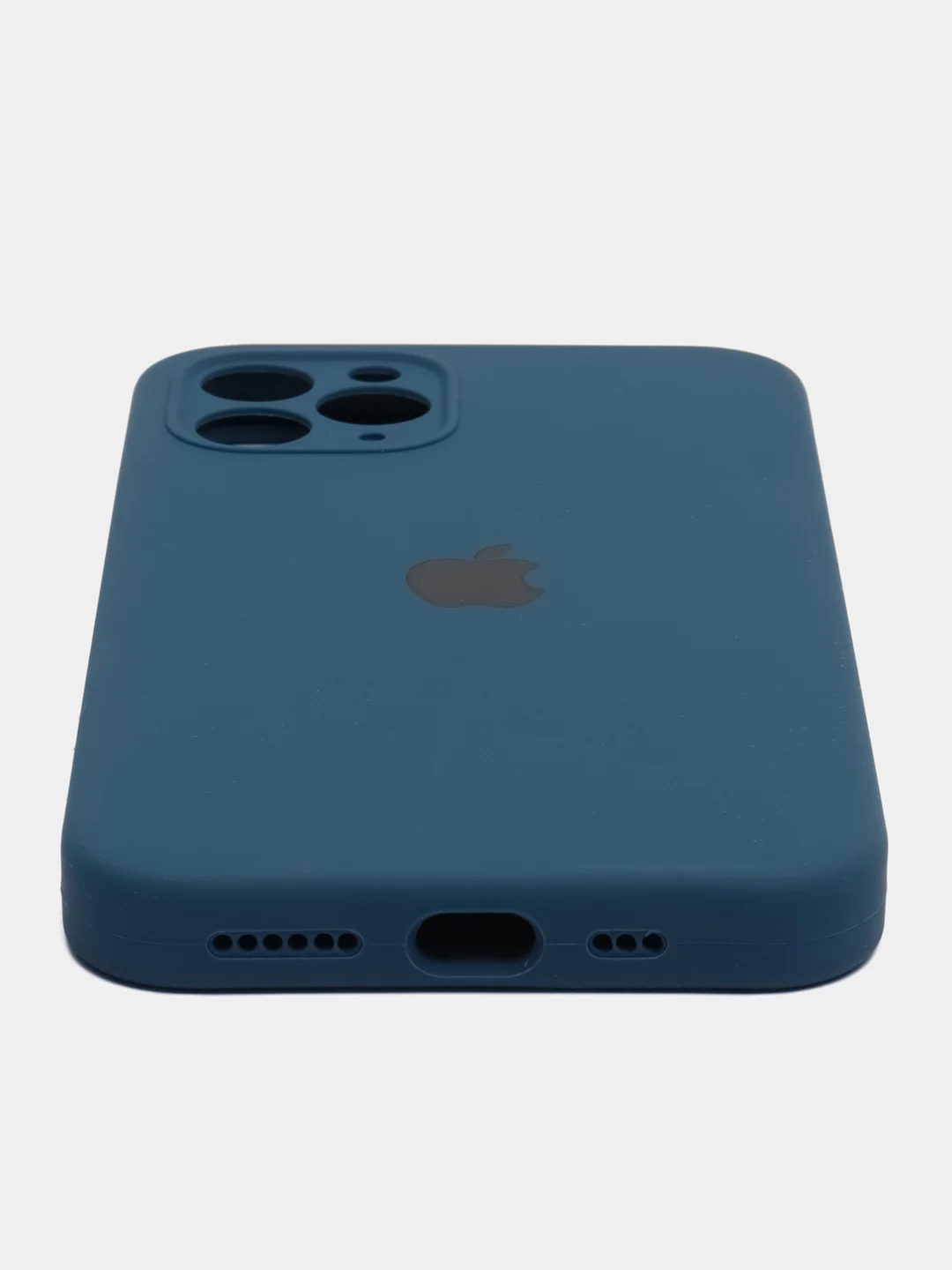 Темно-синий силиконовый чехол для iPhone X 11 12 13 14 15 Pro Max