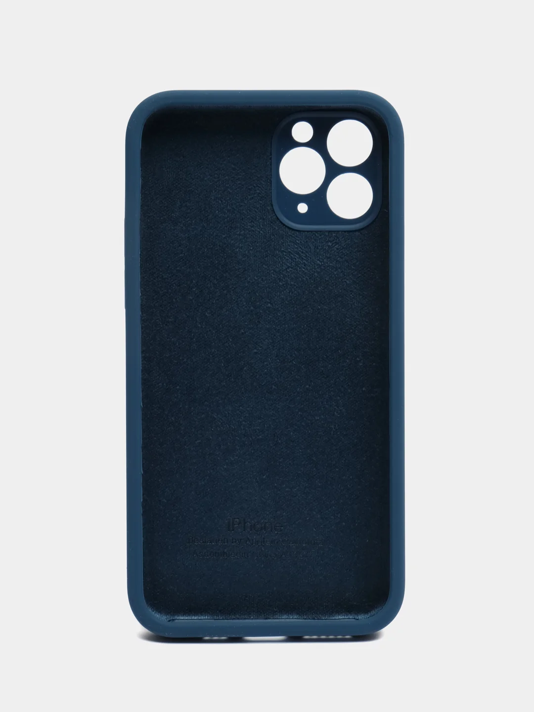 Темно-синий силиконовый чехол для iPhone X 11 12 13 14 15 Pro Max