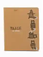 Карамельный общая тетрадь 48 листов в клетку Animals Yoga, крафт обложка