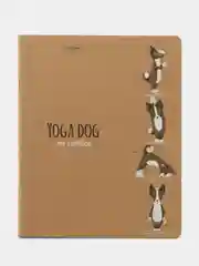 Салатовый общая тетрадь 48 листов в клетку Animals Yoga, крафт обложка