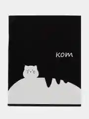 Багровый общая тетрадь "Кот", 48 листов в линейку