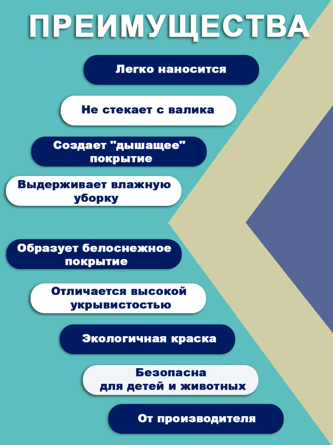 Акриловая краска, краска моющаяся супербелая, краска белая для стен и потолков ТМ ВTеме
