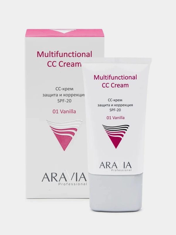 СС-крем защитный ARAVIA Multifunctional CC Cream, SPF20, Vanilla 01, 50 мл