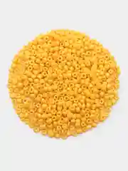 Желтый бисер мелкий, стекляный 10/0, 2.3мм, разноразмерный, 10г