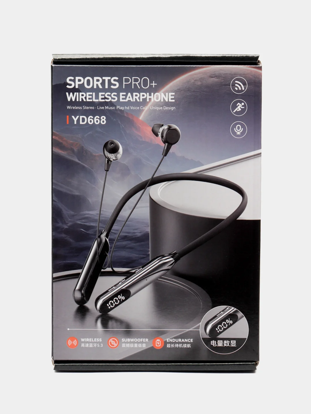 Бирюзовый наушники беспроводные, гарнитура, спортивные с ободком Bluetooth YD668