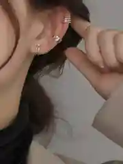Серебряный серьги каффы без прокола, набор 3 шт