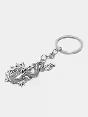Серебряный брелок для ключей Дракон