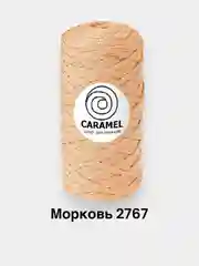 Светло-оранжевый шнур Caramel (Карамель), плоский, полиэфирный, 5 мм