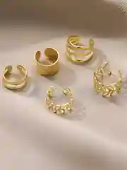 Серьги каффы без прокола, набор 5 шт