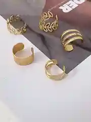 Серьги каффы без прокола, набор 5 шт