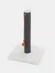 Белый когтеточка для кошек с игрушкой, лежанка, столбик