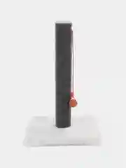 Белый когтеточка для кошек с игрушкой, лежанка, столбик