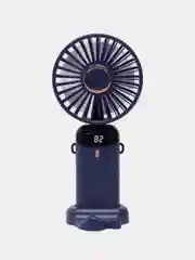 Синий вентилятор настольный, портативный, компактный, ручной, мини от USB и LED-дисплеем