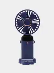 Синий вентилятор настольный, портативный, компактный, ручной, мини от USB и LED-дисплеем